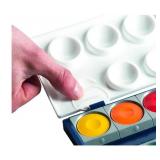 Pelikan Opaque Watercolor Paint Set, 24 Colors Plus Chinese White Tube