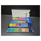 Pelikan Opaque Watercolor Paint Set, 24 Colors Plus Chinese White Tube