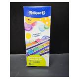Pelikan Opaque Watercolor Paint Set, 24 Colors Plus Chinese White Tube