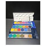 Pelikan Opaque Watercolor Paint Set, 24 Colors Plus Chinese White Tube