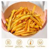 250 Pcs 7.9 Inch Round Air Fryer Liners Disposable for Home Bakers - Thickened Silicone Oil Paper - Withstands up to 450Â°F Heat - for Air Fryer 5 to 8 Qt