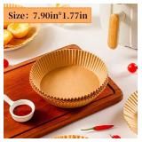250 Pcs 7.9 Inch Round Air Fryer Liners Disposable for Home Bakers - Thickened Silicone Oil Paper - Withstands up to 450Â°F Heat - for Air Fryer 5 to 8 Qt