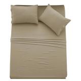 LDC LUX DECOR COLLECTION Bedsheet -6 Pc King Size Sheets- Brushed Microfiber Sheets-Upto 16 Inches Deep Pocket Bedding Sheets & Pillowcases for King Size Bed