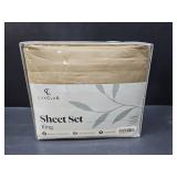 LDC LUX DECOR COLLECTION Bedsheet -6 Pc King Size Sheets- Brushed Microfiber Sheets-Upto 16 Inches Deep Pocket Bedding Sheets & Pillowcases for King Size Bed