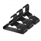 GoodtoU Plastic Clothes Hangers Black,Heavy Duty Coat Hanger Non-Slip Closet Hangers Slim Angled Shoulder Design Space Saving 36 Pack(Matte Black)
