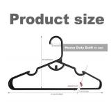 GoodtoU Plastic Clothes Hangers Black,Heavy Duty Coat Hanger Non-Slip Closet Hangers Slim Angled Shoulder Design Space Saving 36 Pack(Matte Black)