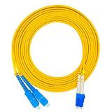 VANDESAIL 3M LC to ST Fiber Patch Cable Single Mode Duplex, OS1 9/125µm Fiber Jumper SM LSZH for Fiber Optic Transceivers -3M(9.8FT) 1pack