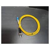VANDESAIL 3M LC to ST Fiber Patch Cable Single Mode Duplex, OS1 9/125µm Fiber Jumper SM LSZH for Fiber Optic Transceivers -3M(9.8FT) 1pack