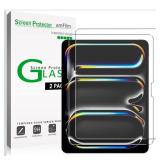 amFilm Screen Protector for iPad Pro 13 inch OLED M4, iPad Air 13 inch M2 6 Generation [2024 Release] Tempered Glass [Face ID & Apple Pencil Pro & Case Compatible] [ Anti-Scratch] [99.99% HD Clear]