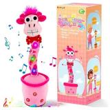 Ayeboovi Dancing Talking Giraffe Baby Toys, Mimicking Recording Giraffe Toddler Toys Repeat What You Say, Adjustable Volume Singing Giraffe Toy with 120 Songs Autism Toys