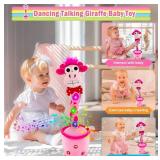 Ayeboovi Dancing Talking Giraffe Baby Toys, Mimicking Recording Giraffe Toddler Toys Repeat What You Say, Adjustable Volume Singing Giraffe Toy with 120 Songs Autism Toys