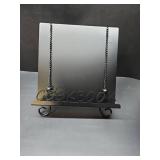 Cookbook Stand Recipe Book Holder Metal Cook Book Holder for Kitchen Counter,Vintage Cookbook Holder Stand with Weighted Chains-Black