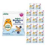 Little Bellies Organic Puffs Baby Snacks - Blueberry - 18ct/7.56oz  BB September 4 2025