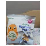 Little Bellies Organic Puffs Baby Snacks - Blueberry - 18ct/7.56oz  BB September 4 2025