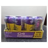 C4 Energy Carbonated Grape Frost. Case of 12 16 oz Cans. BB 5 2025