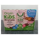 Orgain Kids Protein Chocolate Nutritional Shake 12-Pack. BB September 16 2025