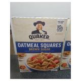 Lot of 3 Boxes Quaker Oatmeal Squares Brown Sugar Cereal. BB August  25 2025