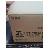 Quaker Rice Crisps Sweet Variety Pack 30 Count Box. BB July 12 2025