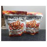 Lot of 2 8 oz Bags Beyondtwistz Low-Carb Cheddar Sour Cream Pretzels