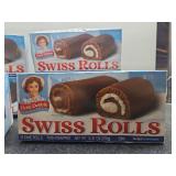 Lot of 6 Boxes. 12Per TWIN-WRAPPED SWISS ROLLS. 72 Total Tasty Treats. BB  August 2025.  Taste Tested By Staff