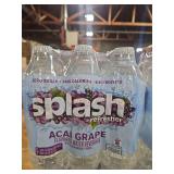 Lot of 4 = 24 Total Splash Refresher Acai Grape Water 6-Packs  16.9 oz Bottles. Taste Tested !