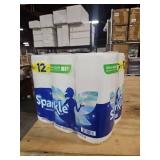 Sparkle Tear-A-Square Paper Towels  White  6 Double Rolls