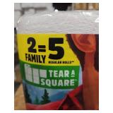 2 = 5 Regular Rolls Brawny Paper Towels 3 Ply Tear a Square