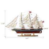 SAILINGSTORY Wooden Model Ship Clipper Cutty Sark 1/125 Scale Replica Ship Model Sailboat Decor Medium