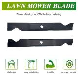 Apeixoto 2PCS YTH22V46 46 inch Mower Blades Compatible with Craftsman, Husqvarna, Poulan Z246 YTH20K46 YTH21K46 YTH22K46 YTA22V46 RZ4623 YT3000 with 46