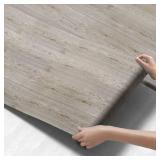 Durteljana 3D Peel and Stick Vinyl Floor Tile Roll Wood Plank Sticker 23\"x393\"/64 Sq.Ft, for Home Apartment Room Self Adhesive Easy DIY Removable Waterproof Thicken Floor Covering Dark Wood