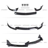 WheelX 3Pcs Front Lip Compatible with 2020-2024 Tesla Model Y, Bumper Air Dam Lower Chin Splitter Protection Body Kit Fits 2020 2021 2022 2023 2024 (Carbon Fiber Pattern)