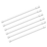 6 Pack Spring Curtain Rod Adjustable Length for Kitchen, Bathroom, Cupboard, Wardrobe, Window, Bookshelf DIY Projects