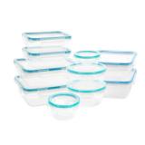 Snapware Total Solutions (10-Pack, Mixed Sizes) Plastic Food Storage Containers Set, Airtight & Leakproof Locking BPA-Free Lids Tupperware, Freezer Dishwasher Microwave Safe
