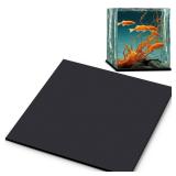Pangda 1 Pcs Aquarium Fish Self Leveling Mat for Under Tank Foam Compressible Neoprene Mat with Adhesive Backing Waterproof Easy to Cut Stability, Black (24 x 24 Inch)