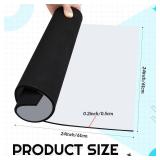 Pangda 1 Pcs Aquarium Fish Self Leveling Mat for Under Tank Foam Compressible Neoprene Mat with Adhesive Backing Waterproof Easy to Cut Stability, Black (24 x 24 Inch)