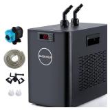 BAOSHISHAN Aquarium Chiller 42gal 1/10 HP Water Chiller for Hydroponics System with Compressor Refrigeration Special Quiet Design for Fish Tank Axolotl Coral Reef Tank 160L