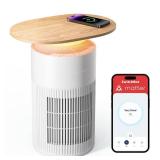 SwitchBot 4 in 1 Air Purifiers Table with Matter, Up to 3620 ftÂ², H13 HEPA Pet Filter, Wireless Charging, Washable Pre-filter, 10 RGB Colors, Work with Apple Home, Alexa, GoogleHome, HomeAssistant