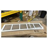 EZ-FLO 30 x 6 Inch (Duct Opening) Return Air Vent Cover for Wall or Ceiling, Solid Steel Return Air Grille, HVAC Vent Cover, White, 61630