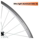 Hiland 27.5\" x1.75\" Alloy Bike Rim for 1.75 to 2.215 Inch Wide Tire and Disc Brake, Front & Back MTB Wheelset with 7 Speed Freewheel, Bolt On Axle, Bicycle Accessories for Adult Bikes