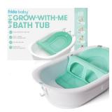Frida Baby 4-in-1 Grow-with-Me Baby Bathtub, Baby Tub for Newborns to Toddler with Removable Bath Seat & Backrest for Bath Support in Tub