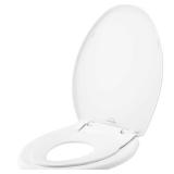 Little2Big Toilet Seat with Built-In Toddler Potty Training Seat, Slow Close, Easy to Install, Made in USA, ELONGATED, White