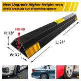 24 Inch (New Upgrade) Heavy Duty Car Parking Stopper for Garage, Parking Aid Protects Car, Parking Gadgets Easy to Install 2 Packs, 24\" L x 3.7\" W x 1.8\" H
