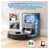 AIRROBO Robot Vacuum and Mop Combo, Self-Emptying, 60-Day Capacity, Home Mapping, Schedule, Wi-Fi/App/Alexa/Remote, 180mins Runtime, T20+ Robotic Vacuum Cleaner for Pet, Hard Floors, Carpet