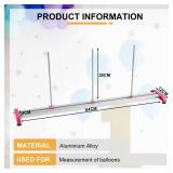 Balloon Sizer Ruler Metal Balloon Measurement Tool Adjustable Balloon Ruler 0-12 inch for Balloon Decorations Arches (Solid)