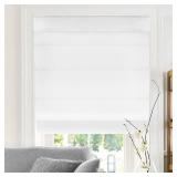 CHICOLOGY Roman Shades for Windows , Window Treatments , Roman Shades , Roman Window Shades , Room Darkening Shades , Window Shades , 23\"W X 64\"H , Belgian Snow (Privacy & Light Filtering)