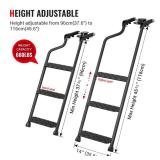 AA Products Tailgate Ladder Foldable Pickup Truck with Wide Pedal Non-Slip Sturdy Easy Install Durable Steel Omni-Directional Ladder Rack Capacity 660 lb(USPTO Patent Pending)
