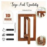 OurWarm 10Pcs Wedding Centerpieces for Tables, Foldable Centerpiece Table Decorations Center Pieces Decoration for Table, Rustic Wood Lantern Centerpieces for Tables Wedding Party Table Decor (Brown)