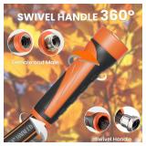 Giraffe Tools Garden Hose 25ft x 5/8\", Water Hose Heavy Duty, Flexible, Lightweight Hybrid Hose with Swivel Handle, Male to Female Fittings, Burst 600 PSI