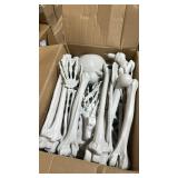 Wocst 5.4Ft/165cm Halloween Skeleton Full Body Life Size Human Bones with Movable Joints for Indoor Outdoor Halloween Props Decorations