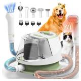 Gimify Dog Grooming Kit: 2-in-1 Dog Hair Vacuum & Dryer, Multifunctional Clipper with 0.58 Gal Dust Cup, 99% Pet Hair Suction, 3 Vacuum Brushes for Shedding